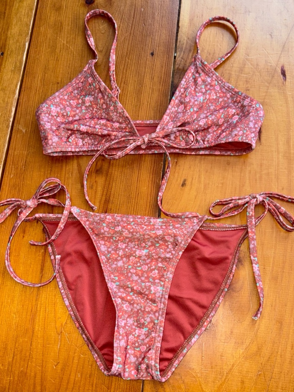 Aeropostale floral string bikini